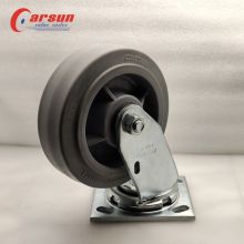 Heavy duty castor gray rubber TPR caster top plate casters 4/5/6/8 inch swivel industrial caster wheels