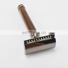 Eco Friendly Shaving Safety Razor High Quality Classic Thin Bamboo Razor Long Wooden Natural Bamboo Handle Black Safety Razor thumbnail-4