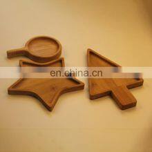 Home Eco Friendly Multifunction Star Shape Mini Coffee Bread Small Bamboo Serving Tray thumbnail-4