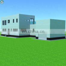 378sqm 2 Storey 3 Bedroom Luxury Prefabricated House PU Cladded Prefab Villa With 2 Garages & Large Balcony thumbnail-4