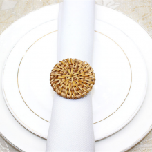 Handmade Rattan Serviette Vintage Napkin Holder Rings For Wedding Table Setting thumbnail-3