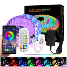 Multicolor 12v Addressable Led Strip 24-key Infrared Bluetooth RGB Music Controller Led Flex Light Strip