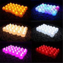 Festival Flameless Tealight Candles, LED Flickering Battery-Operated for Christmas & Weddings