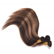 Highlight 4/27# Straight Bundle 100% Human Hair Virgin Hair no Shedding no Tangle thumbnail-2