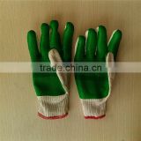 rubber coated cotton glove/latex household gloves