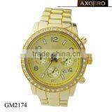 Japan movt quartz lady geneva gold watch