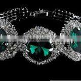 Fashion Blue Green Crystal Vintage Bracelet Wedding Bangles Bracelets Women's Beads From India Wholesale Bracelets Rhinestones thumbnail-1