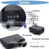 Brilens 2016 Hotselling HD Mini LED Portable Projector For TV Movie Video Game Home Cinema Theater 1000 Lumens Projector thumbnail-6