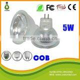 True White Warm White Cob Led Spotlight 5w Mr16 Glass Housing Led Spot Light