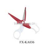KA036 Red pinking student scissors perabot rumah tangga murah