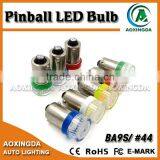 Bayonet 44 47 BA9S 5630 SMD Pinball LED Light Bulb Non Ghosting 6.3V AC