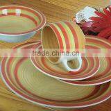 30 Pcs Hand-painted Ceramic Stoneware Dinnerware Set, 30pcs Ceramic Dinner Set for Chile thumbnail-6