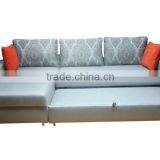 Elegant Folding Corner Fabric Sofa Bed With Storge thumbnail-4