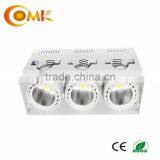 3 heads dimmable 90W suspended ceiling cob downlight