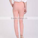 Women Lady Pink With Zip Casual Long Pants Trousers thumbnail-4