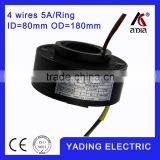 SRH80180- 4S rotary joint slip ring 80 mm. OD180mm. 4Wires,5A x 4 wires