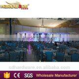 Golden Half Circle Banquet Dining Table,led Stainless Steel Base Half Circle Table thumbnail-4