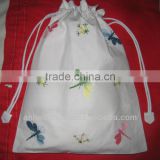 100% cotton embroidery laundry bag
