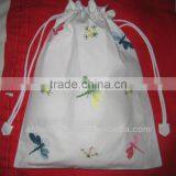 100% cotton embroidery laundry bag