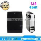 5V 2.1A Mini 4 Usb ac Wall Charger for Samsung thumbnail-1