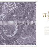 Grey Cashew Nuts Flower Mesh Spandex Nylon N7020 60gsm Elastic Printing Fabric OEKO 100 thumbnail-5