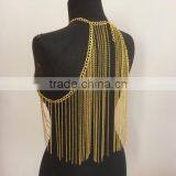 Gold Plated Tassel Body Chain Bra Cover Body Chain Dress thumbnail-3