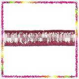 Burgundy Gold Metallic Wool Thread Braid Decorative Trimming Swimwear thumbnail-1