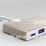 USB 3.1 Type-C /M to USB3.0/ F*3 Port + Type C/ F Adapter thumbnail-1