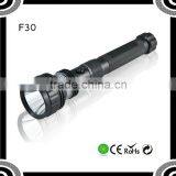 POPPAS F301Rechargeable 10W Black Aluminum Tactical XML T6 Red LED Multifunction Police Flashlight