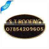 Simple Letters Custom Textile Iron on Badge Patch, Personalized Embroidered Logo Patch Design