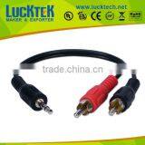 Audio/vedio Cable,3.5mm Stereo / 2*RCA Cable, High Qulity