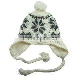 Jacquard Snow Christmas Hat Winter Girl Beanie thumbnail-3