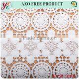 High Quality White Circular Pattern Ornament of Chinese Style Embroidery Fabric for Wedding Dress thumbnail-3