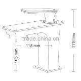 New Design Square Chrome Gold Single Handle Basin Faucet thumbnail-4