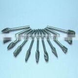 10 Tungsten Steel YG8 Carbide Rotary Burr 6mm Head Dia. for Deburring Polishing thumbnail-1