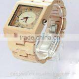 New Fashion Style Square Wood Watch Enviormental Friendly OEM Services , Custom Watches Wooden Watches thumbnail-2
