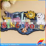 Customized Singapore souvenir PVC fridge magnet wholesale