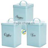 Vintage Style Tea, Coffee and Sugar Canister Set