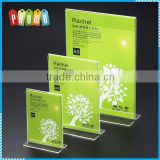 High Quality Countertop T Style Clear Acrylic A5 Sign Holder