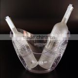 Acrylic wine cooler bucket for beer promotion