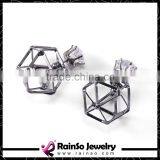 Double Side Earrings Crystal Stud Hollow Bright Pearl Earrings Glass Shining Earrings For Woman thumbnail-1