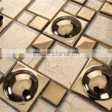 SMG03 Modern Design Mosaic Electroplating Glass Tile Glass Mosaic Gold Mosaic thumbnail-3
