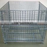Galvanized Lockable Mesh Reinforced Steel Pallet Basket Container