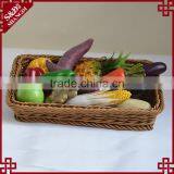 Used Food Dispaly Tools PE Wicker Woven Round Shape Bulk Supermarket or Kitchen Vegetable Storage Baskets thumbnail-3