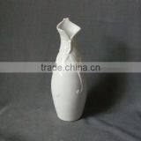 Pure White Cylinder Stoneware Bud Vase for Single Flower for Gladiolas and Calla Lilies thumbnail-5