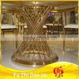 Stainless Steel Glass Top Metal Frame Table With Wedding thumbnail-1