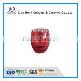 Mouth Blown Electroplated Round Glass Candle Holder for Dinner thumbnail-1