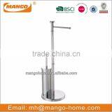 Standing Stainless Steel Toilet Paper Holder and Toilet Brush Holder thumbnail-6
