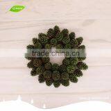 GNW CHWR-1605053 Latest Design Pretty Green Pine Cones Christmas Wreath thumbnail-1