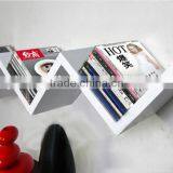 Clear Acrylic Hanging Wall Cube Shelves 30x30x20 Lucite Wall Mounted Book Shelf thumbnail-2